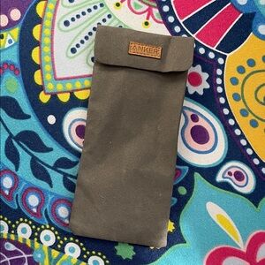 Olive grey Canvas Sunglasses Pouch